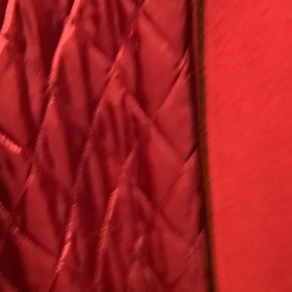 Anne Klein‎ Red full zip 100% wool coat with Black faux fur Collar - Picture 7 of 10